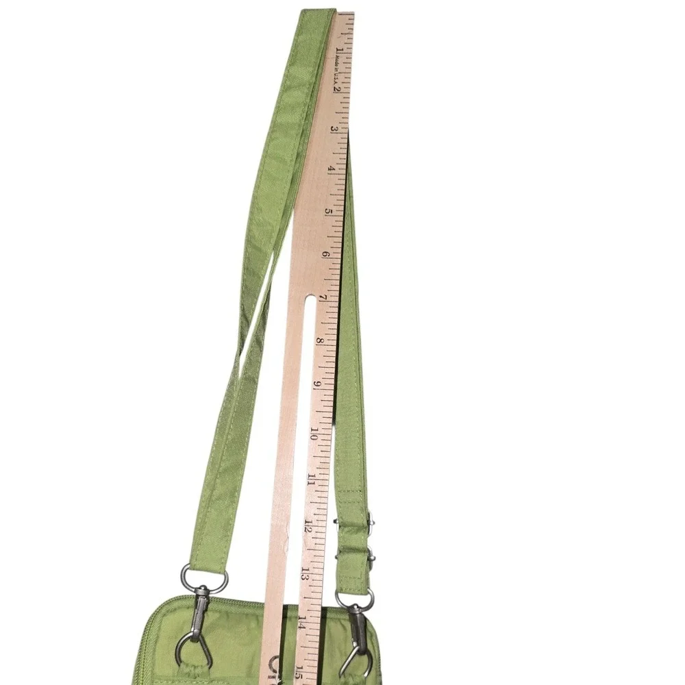 Baggallini Olive‎ Green Zip Crossbody Bag Handbag Wallet Pocket Convertible
